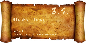 Bluska Ilona névjegykártya